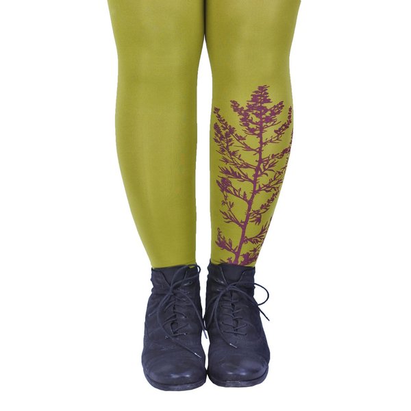 Printti-leggings, vihreät, Ketomaruna, 60-70 den, S-4XL